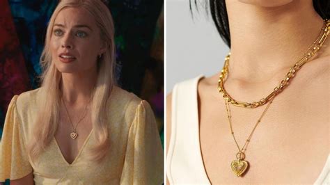 margot robbie barbie necklace.